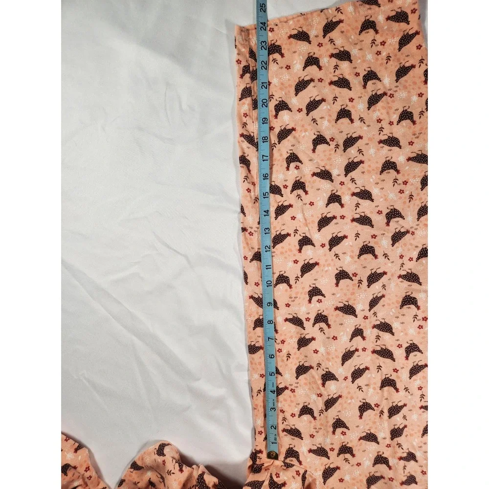 Chicken Pajamas! Catalog Favorites 100% Cotton Peach Pajama Set Size Large‎